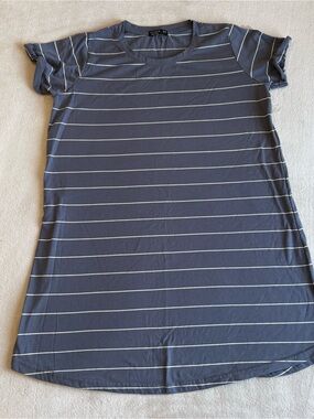 Cotton On Blue and White Striped Tee Dress
